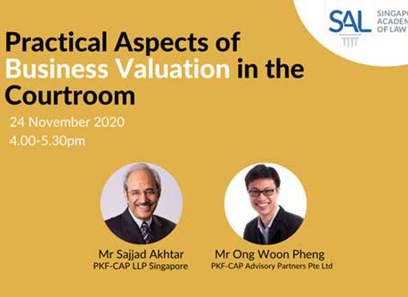 Webinar: Practical Aspects of Valuation in the Courtroom