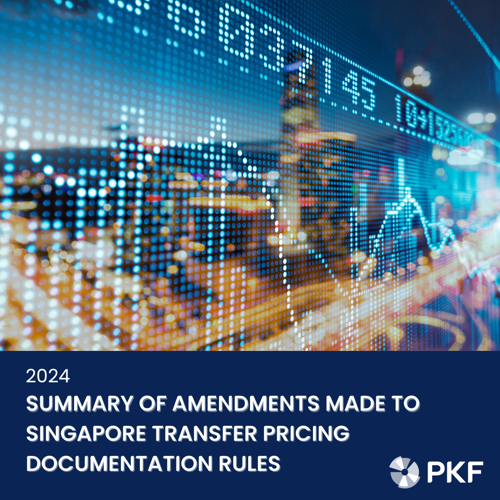 2024 Summary of amendments made to Singapore Transfer Pricing Documentation rules